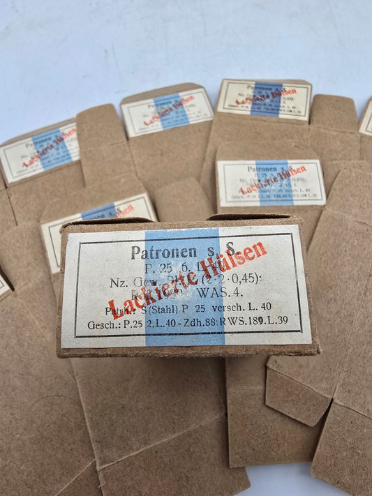 Lot x10 boîtes vide original 7.92 MM acier 1940 98K G43 ect