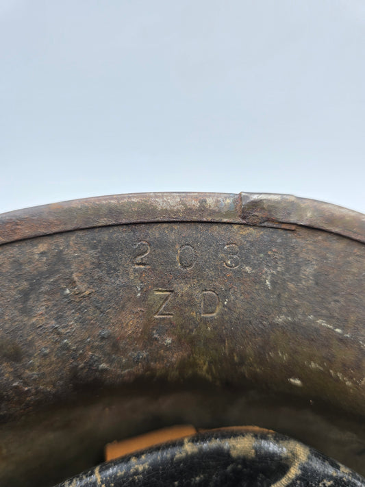 Casque US M1917 daté 1918 ZD 203