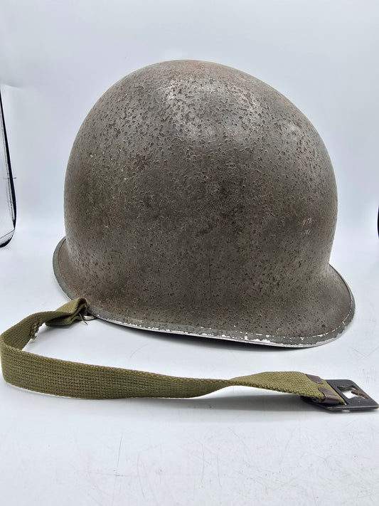 Casque US M1 pattes fixes d'usine modifié en mobile avec liner Westinghouse