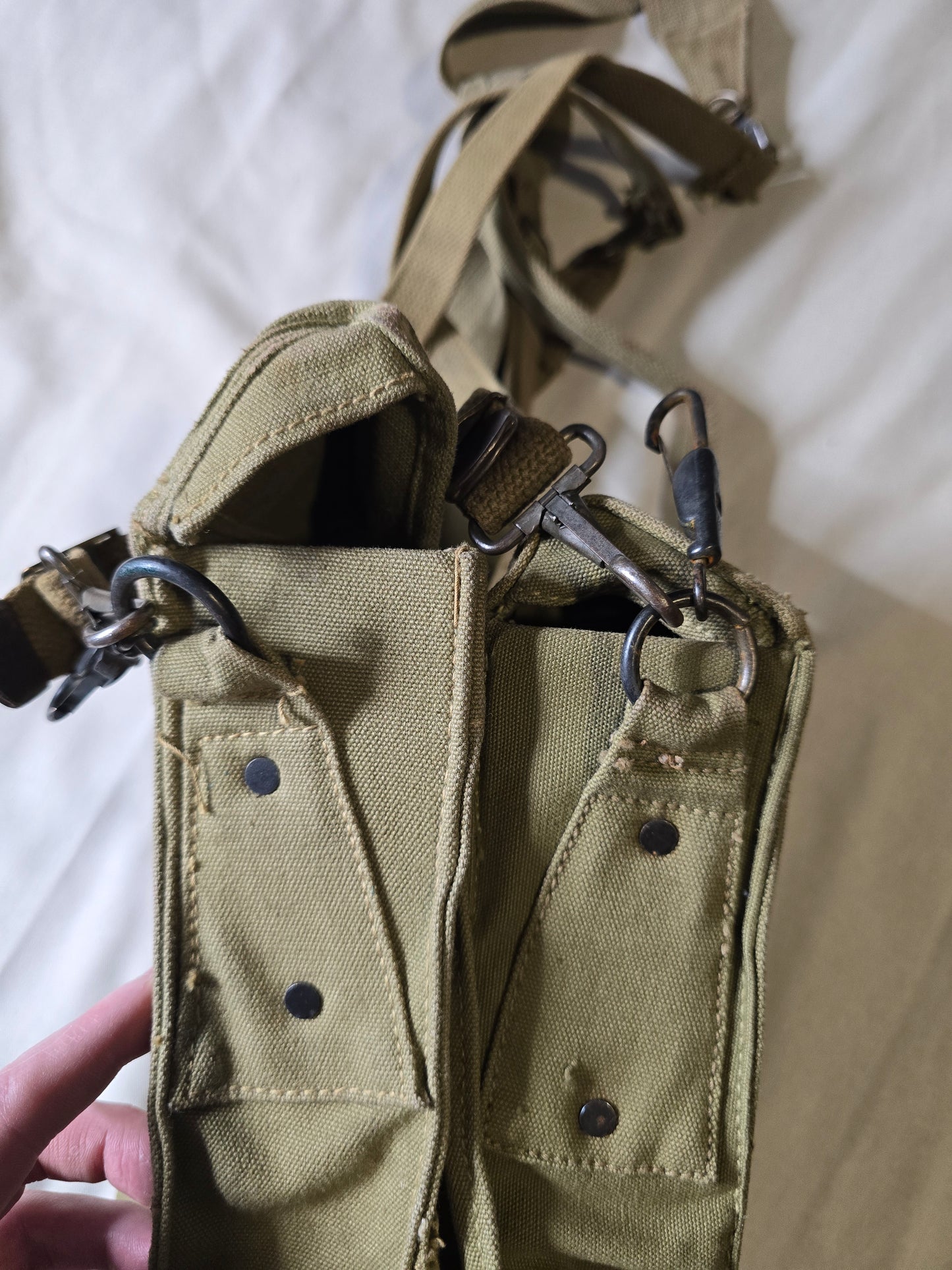 Lot x2 musette medic US WW2 avec sangle Riger made