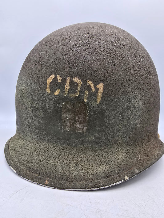 Rare coque de casque US M1 lot 39C 2 Janvier 1944