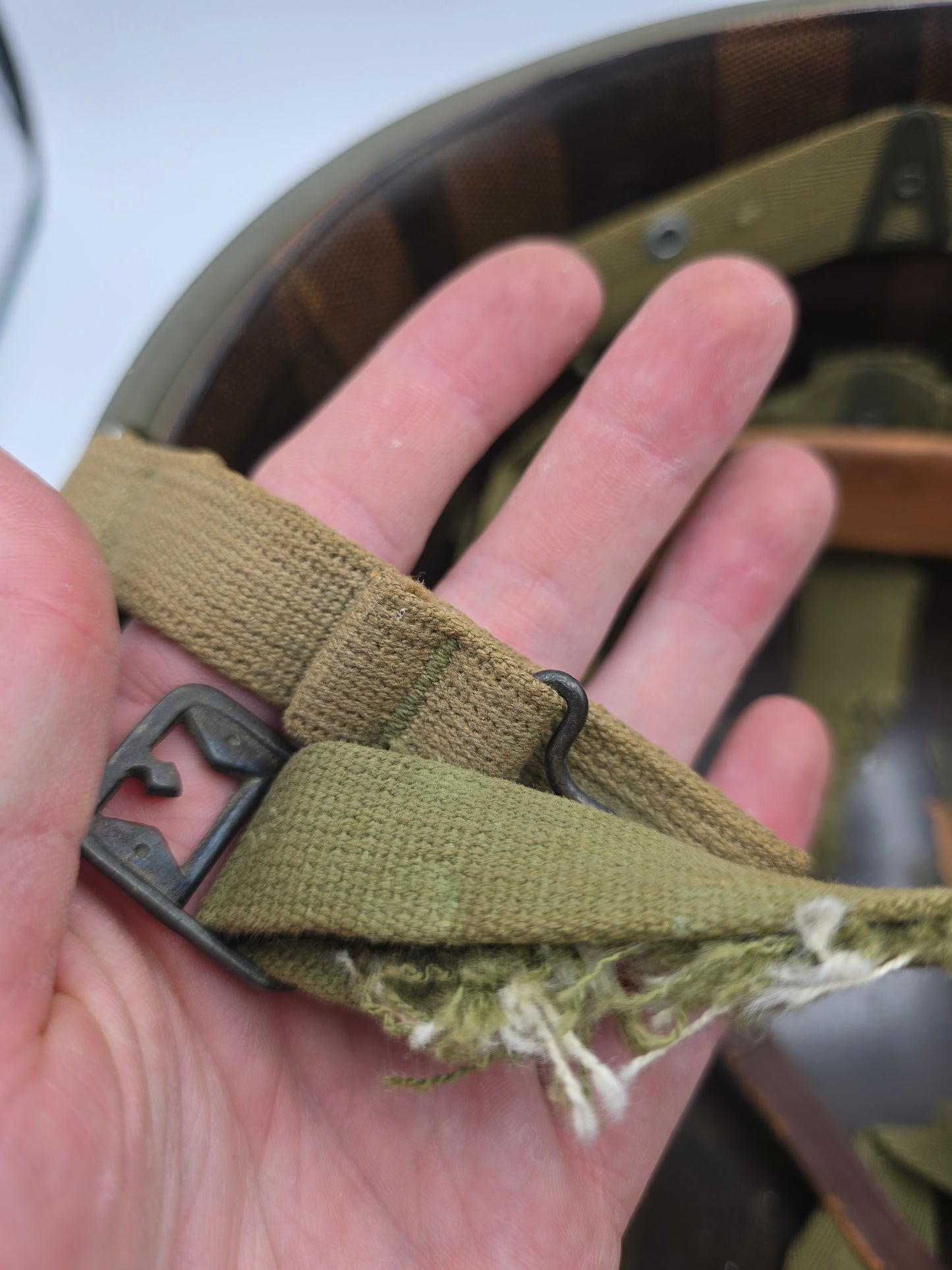 Casque US M1 WW2 lot 60B pattes fixes avec liner