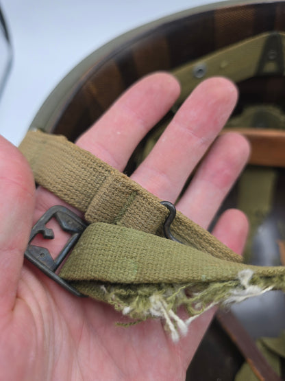 Casque US M1 WW2 lot 60B pattes fixes avec liner