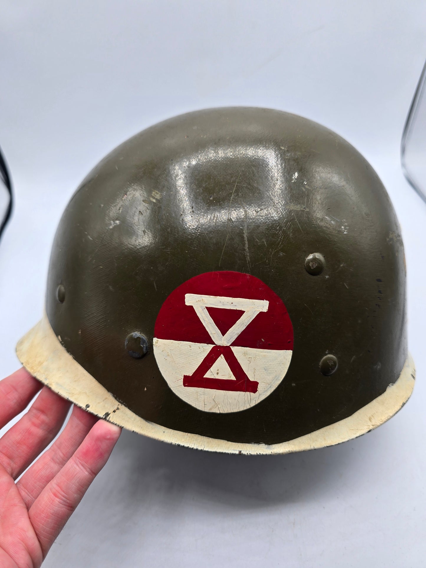 Sous casque US liner barre ETO Lt Col. 10th Corps M1