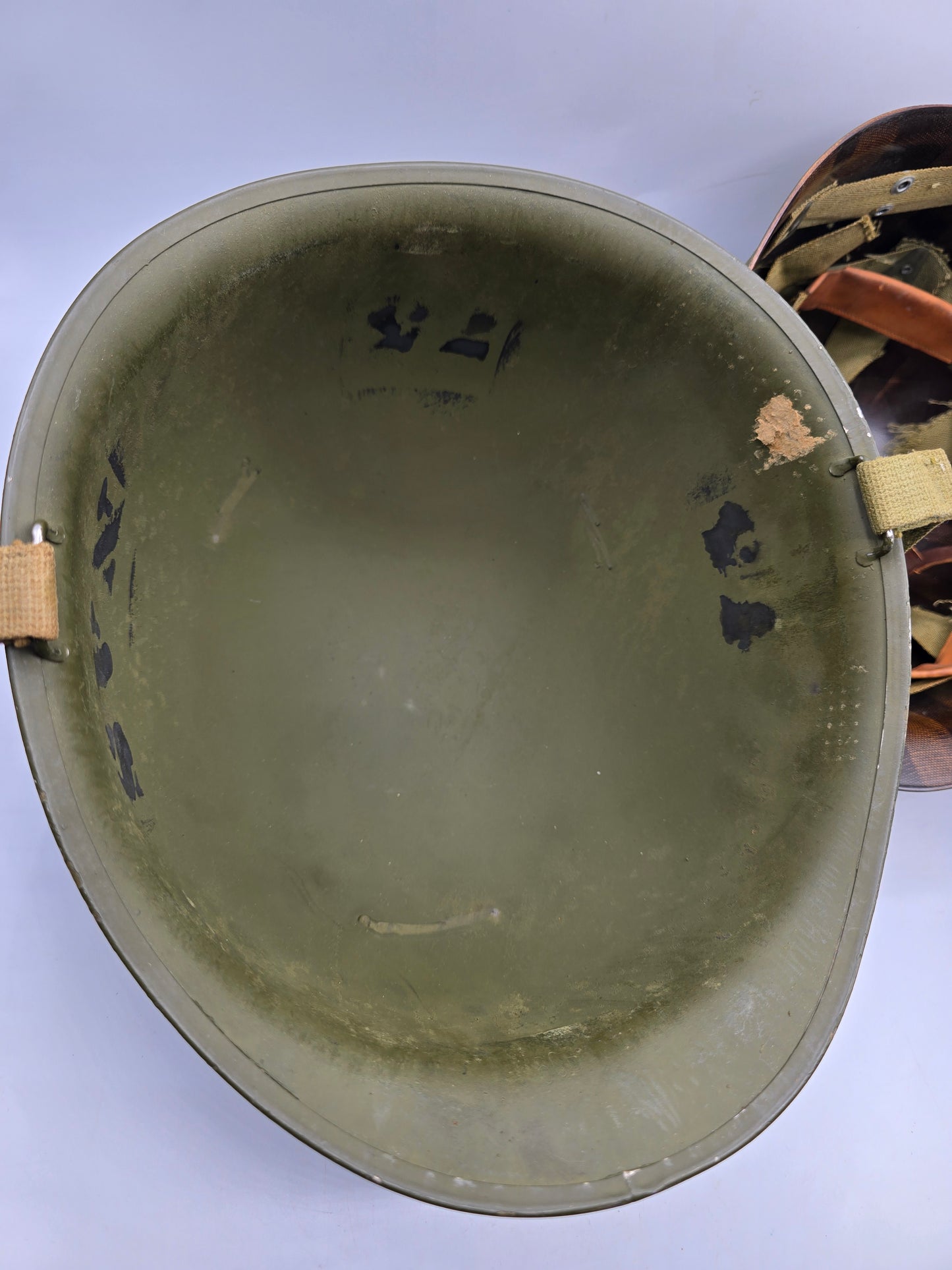 Casque US M1 WW2 lot 60B pattes fixes avec liner