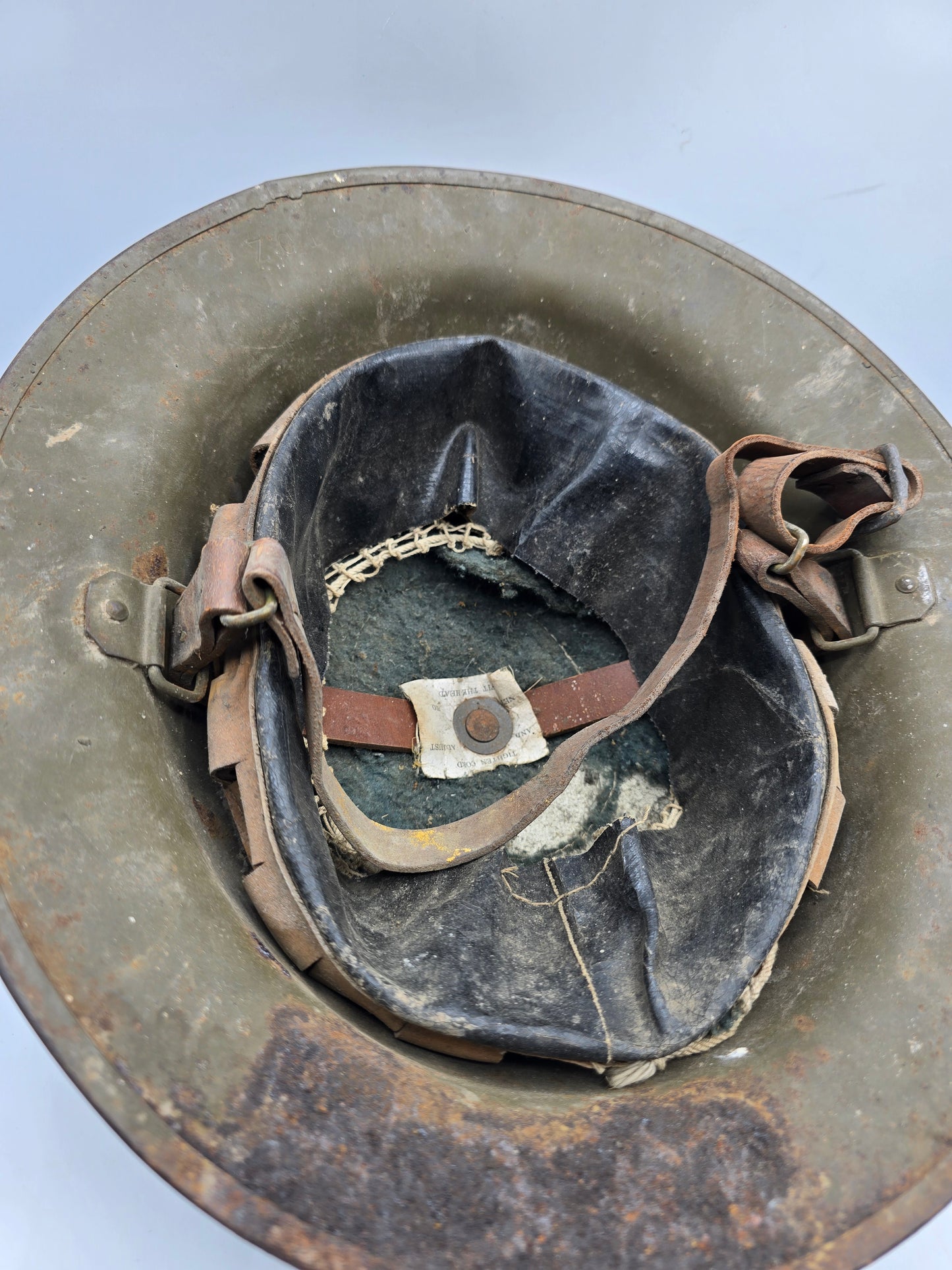 Casque US M1917 daté 1917 complet ZC188