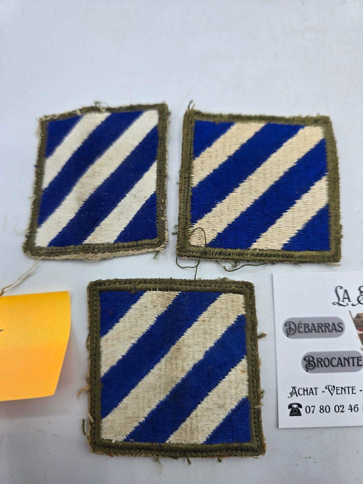 Lot x3 patch d'épaule 3rd Infantry Division US original WW2