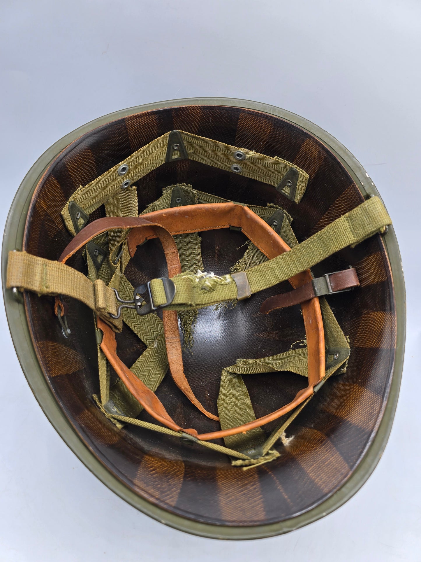 Casque US M1 WW2 lot 60B pattes fixes avec liner