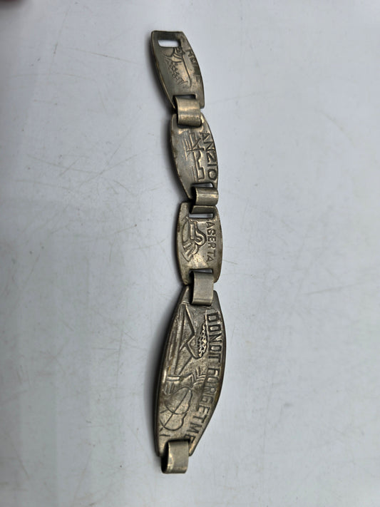 Gourmette souvenir campagne d'Italie US do not forget me Naples Anzio Roma Caserta