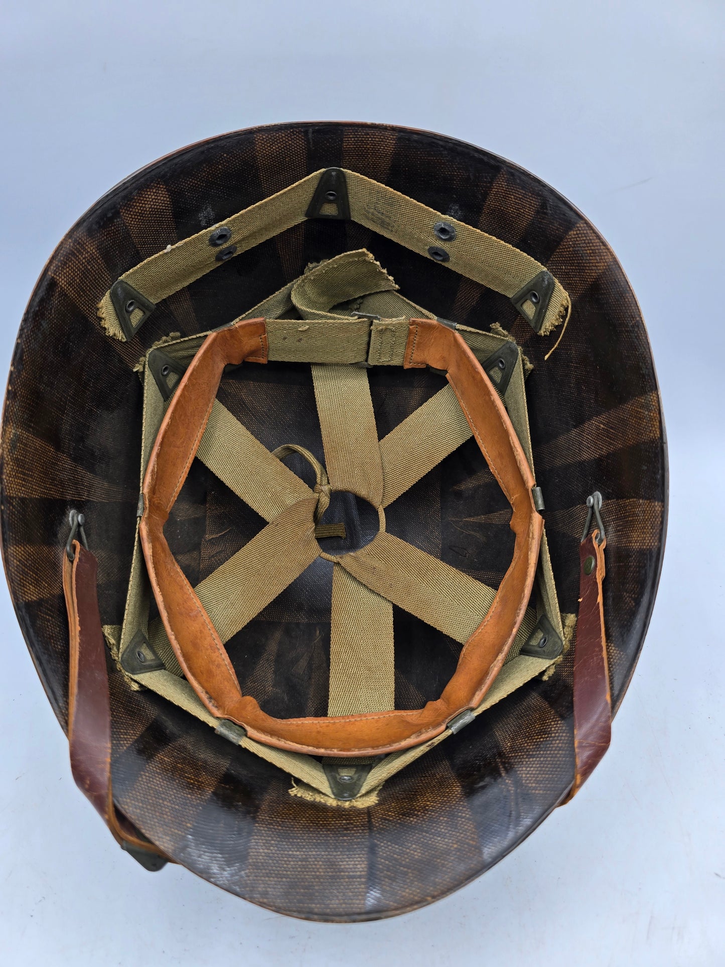 Liner sous casque US M1 américain Seaman A Vert avec jugulaire clapet à rouleau vert