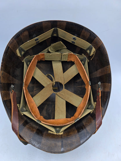Liner sous casque US M1 américain Seaman A Vert avec jugulaire clapet à rouleau vert