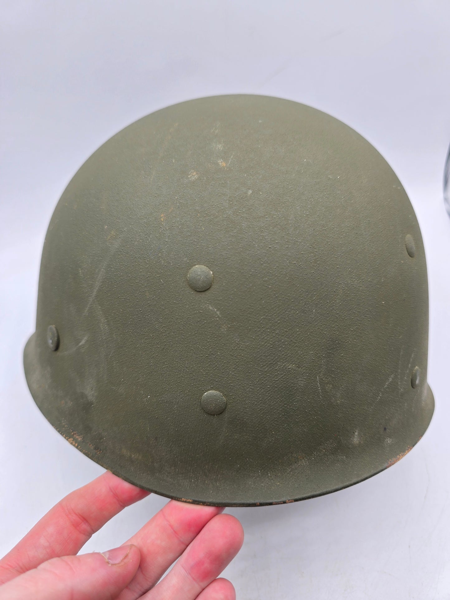 Liner sous casque US M1 américain Seaman A Vert avec jugulaire clapet à rouleau vert