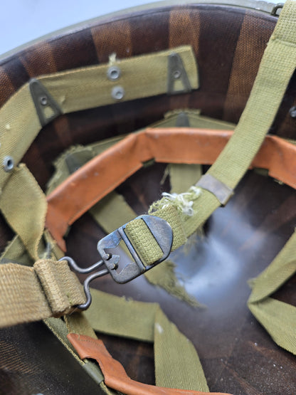 Casque US M1 WW2 lot 60B pattes fixes avec liner