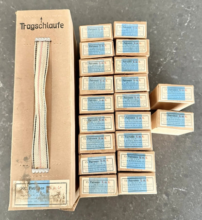 Tragschlaufe + 20 boites original SmK 7.92 MM 98K HLB