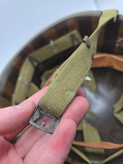 Casque US M1 WW2 lot 60B pattes fixes avec liner