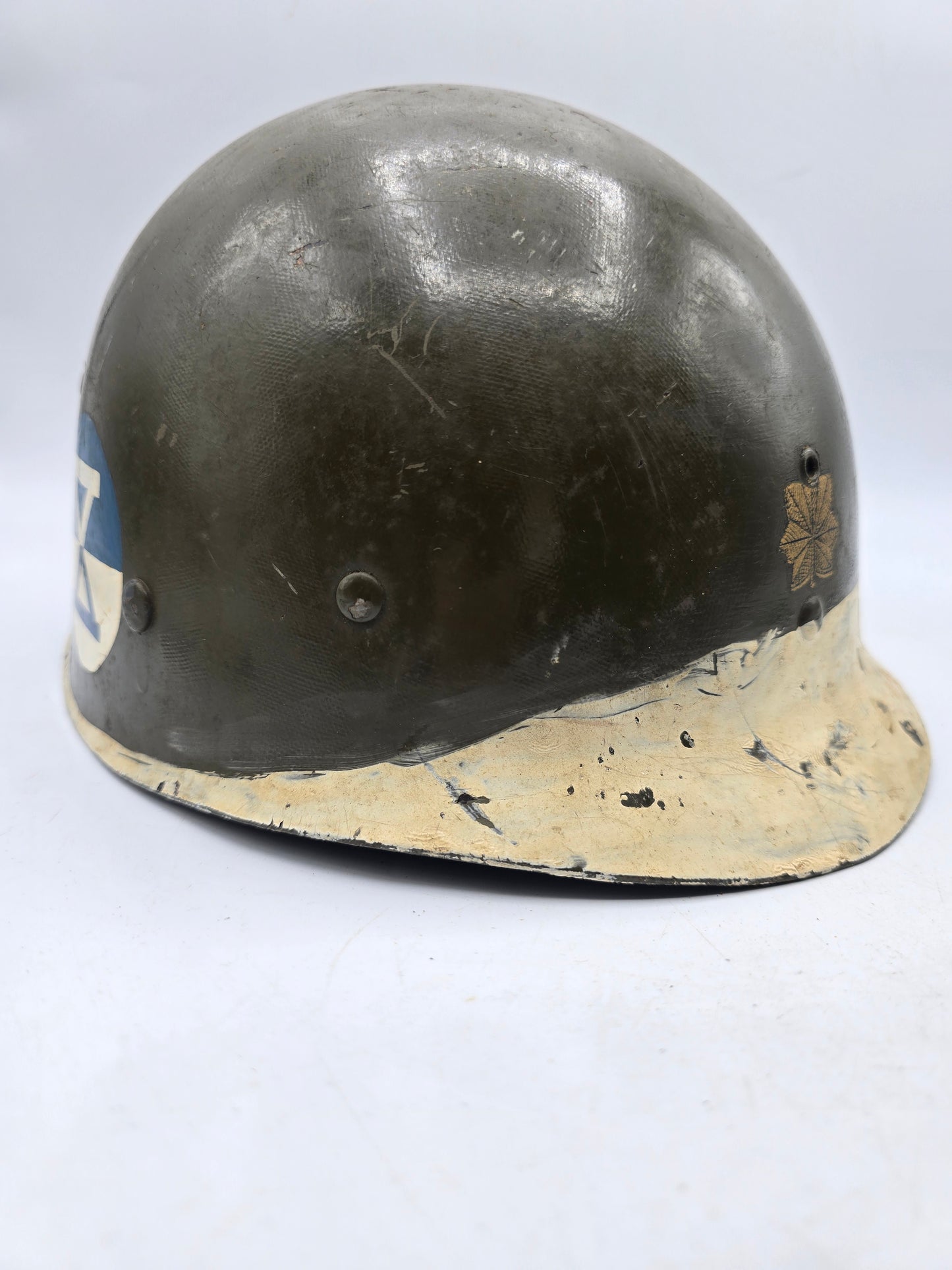 Sous casque US liner barre ETO Lt Col. 10th Corps M1