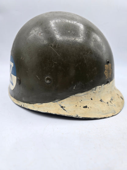 Sous casque US liner barre ETO Lt Col. 10th Corps M1
