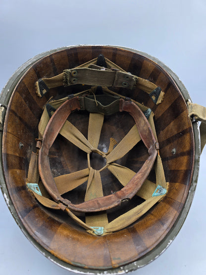 Casque US M1 WW2 pattes fixes avec liner IMP