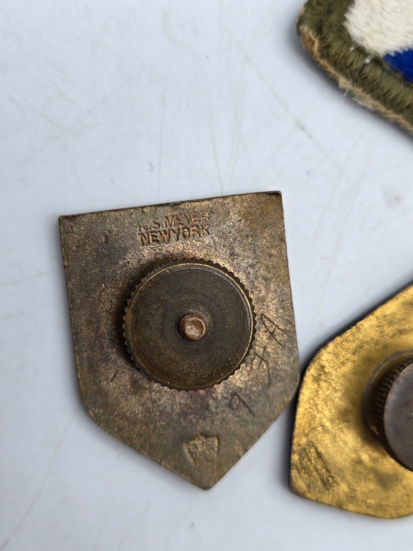 Lot x2 DIU crest 9th Field Artillery Bn WW2 3rd Infantry Division US Army 1944 Italy France Germagny