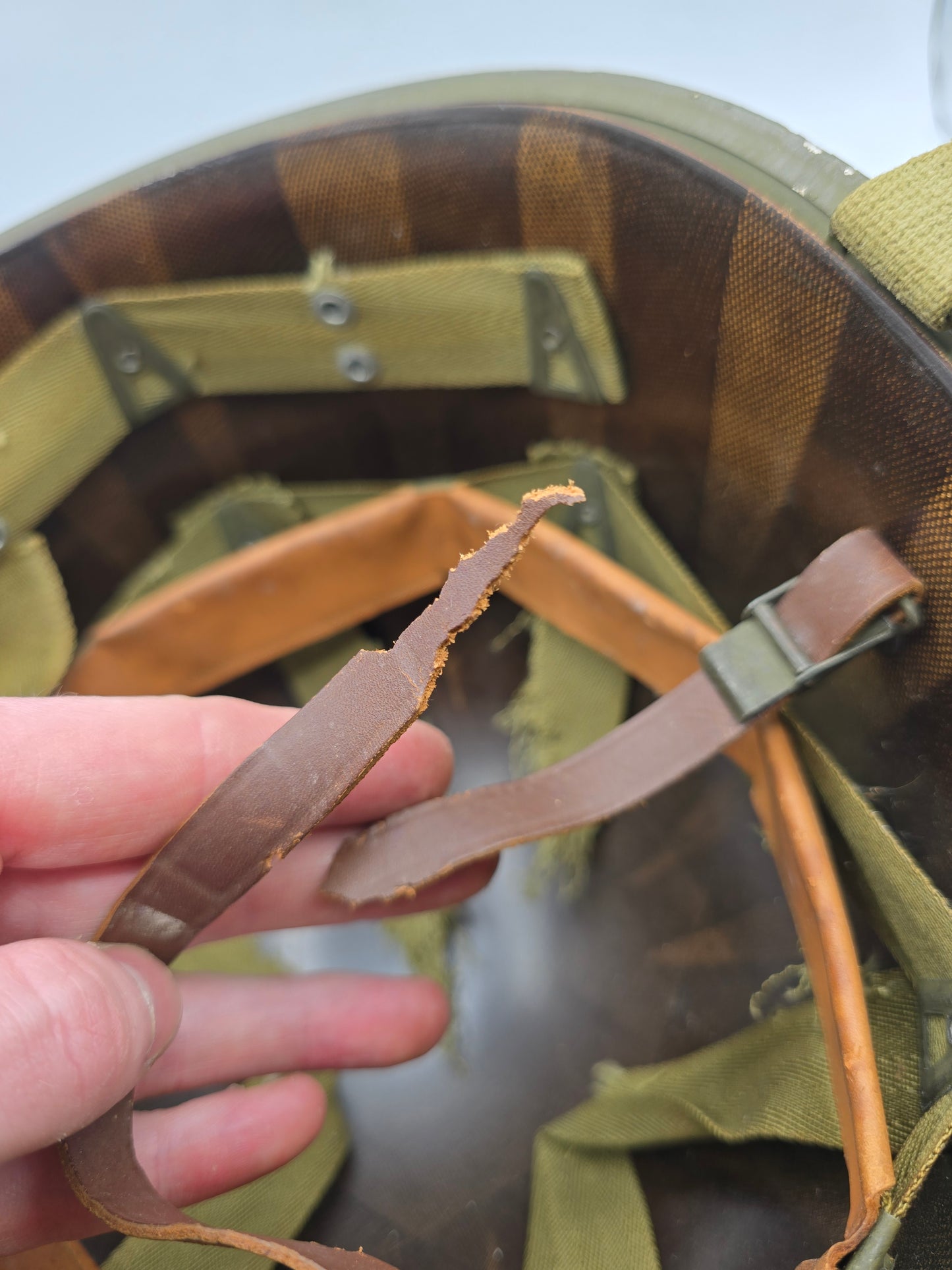 Casque US M1 WW2 lot 60B pattes fixes avec liner