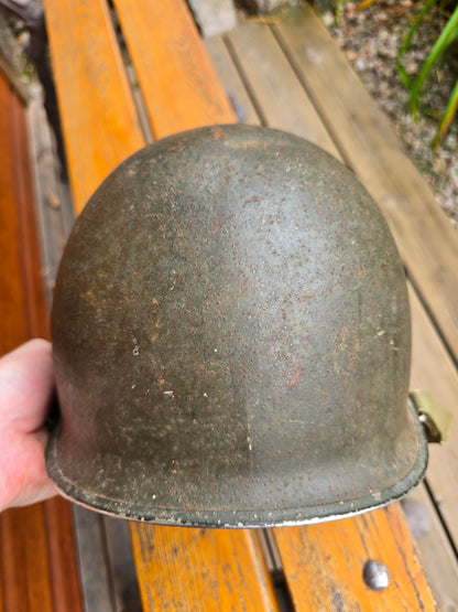 Casque US M1 pattes fixes d'usine modifié en mobile avec liner Westinghouse