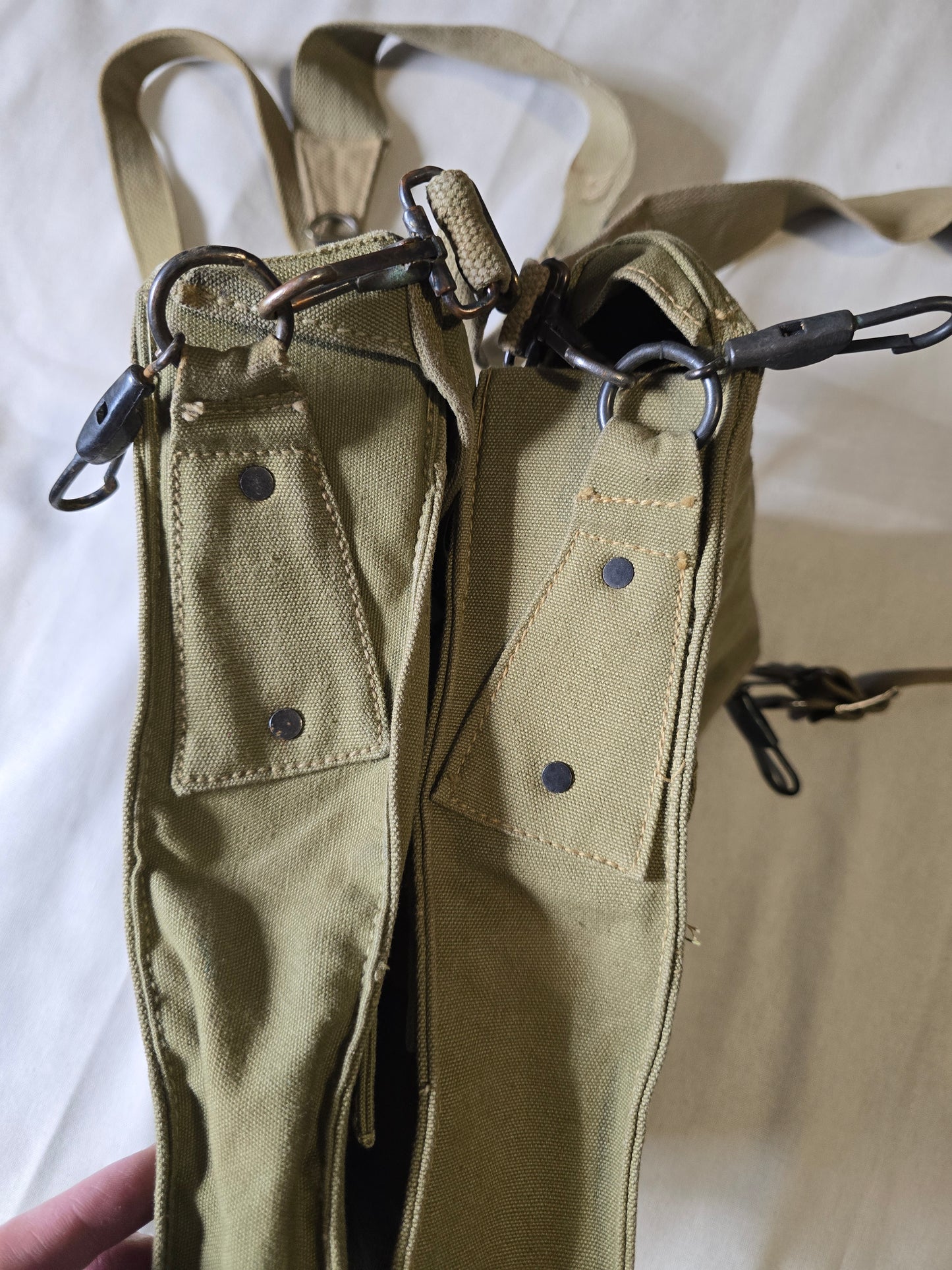 Lot x2 musette medic US WW2 avec sangle Riger made