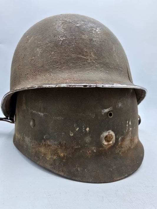 Casque US M1 pattes fixes à insignes 105MM How