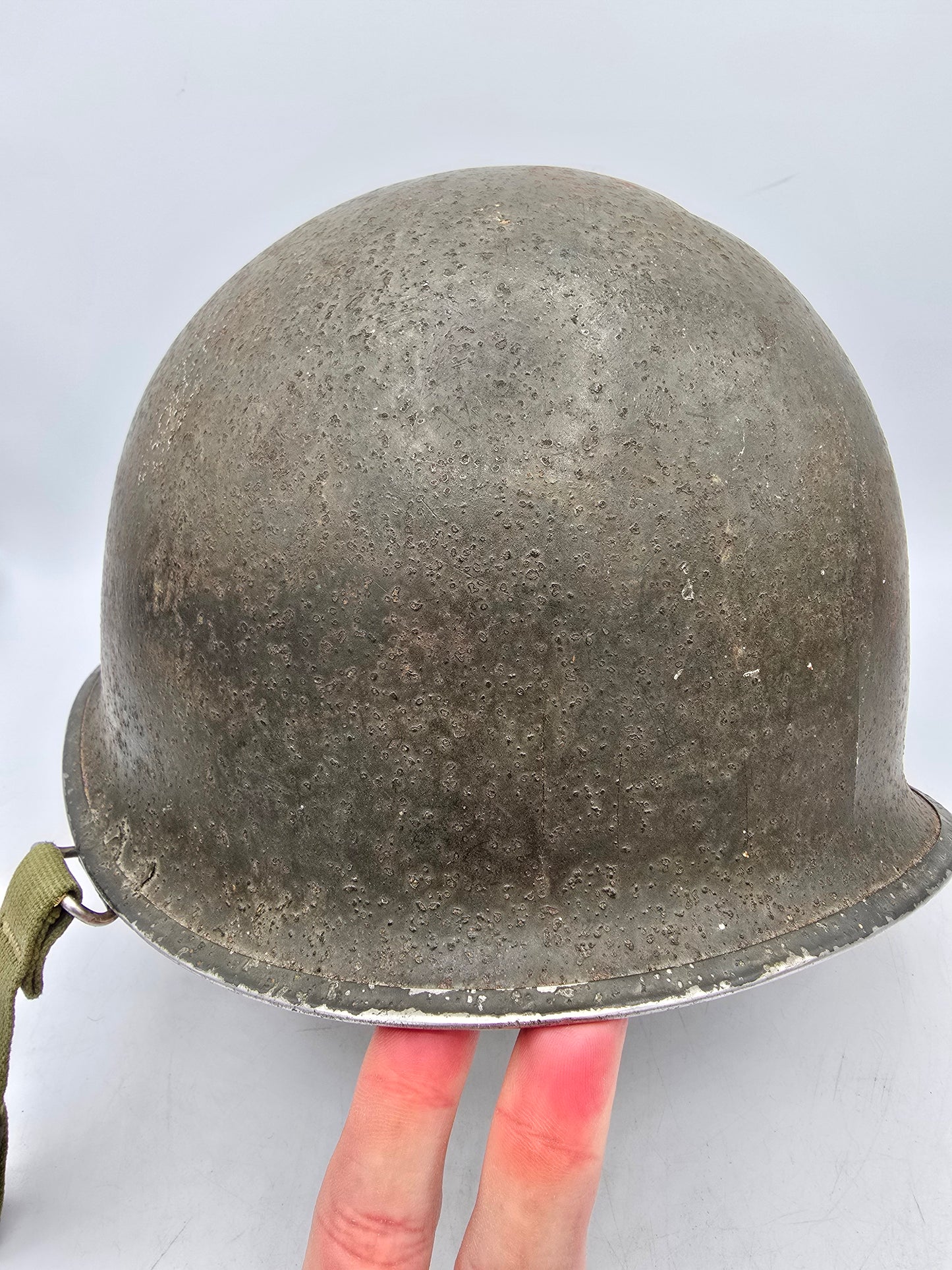 Casque US M1 pattes fixes d'usine modifié en mobile avec liner Westinghouse