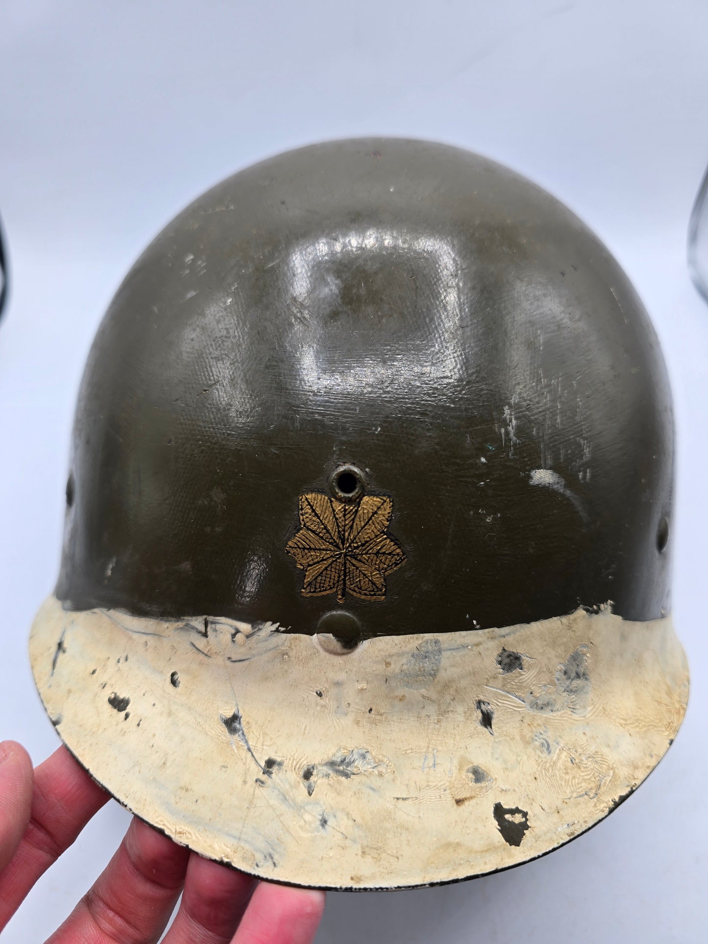 Sous casque US liner barre ETO Lt Col. 10th Corps M1