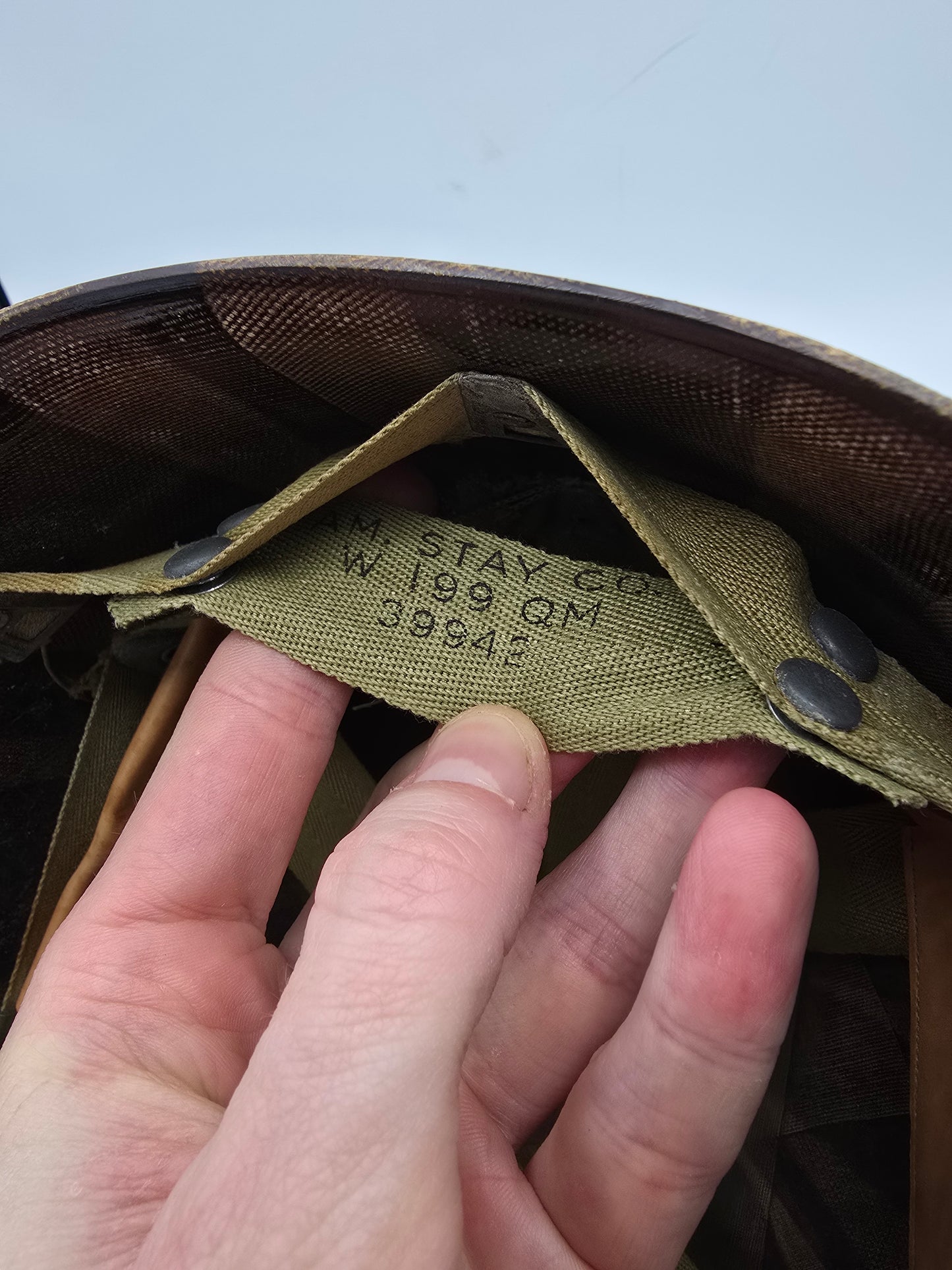 Liner US M1 Casque A Washer peint en vert