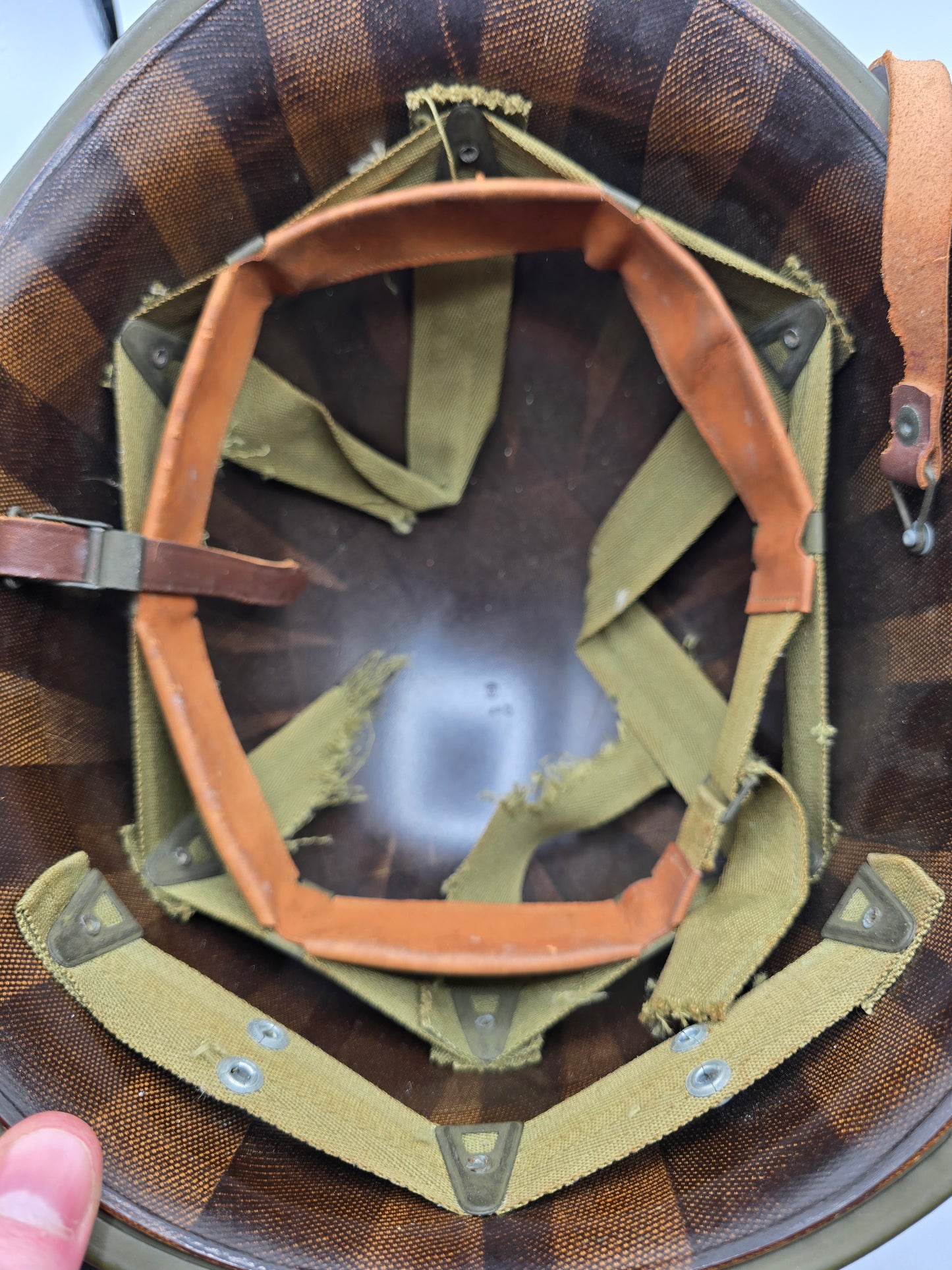 Casque US M1 WW2 lot 60B pattes fixes avec liner