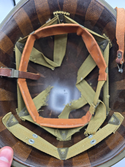 Casque US M1 WW2 lot 60B pattes fixes avec liner