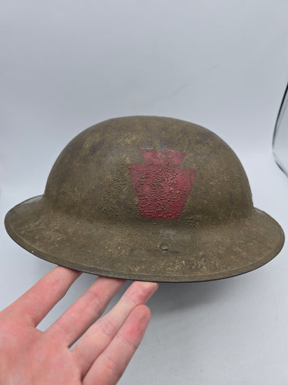 Casque anglais MK1 WW1 28th ID US Keystone WWI